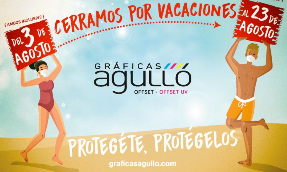 Banner Vacaciones en Gráficas Agullóp